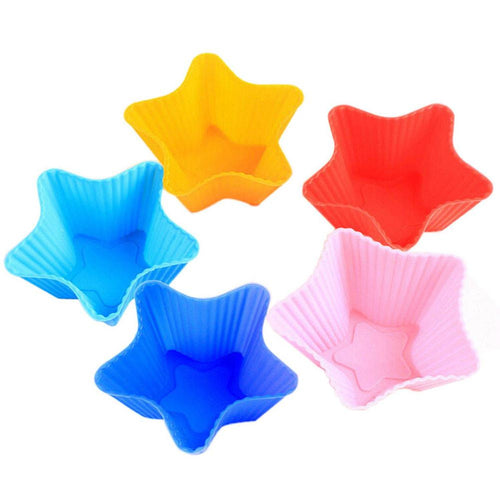 5PCS Silicone Five-Pointed Star Muffin Cupcakes